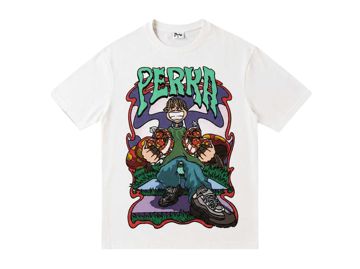 White Mushroom Man Tee