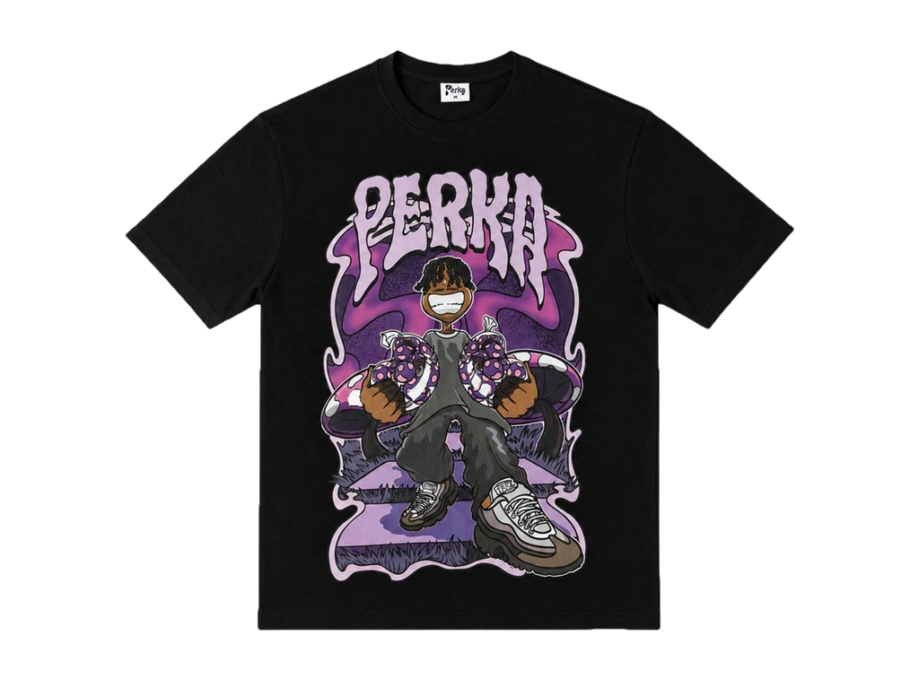 Black Mushroom Man Tee
