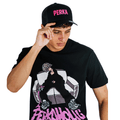 Black/Pink Perka Cap