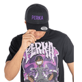 Black/Purple Perka Cap